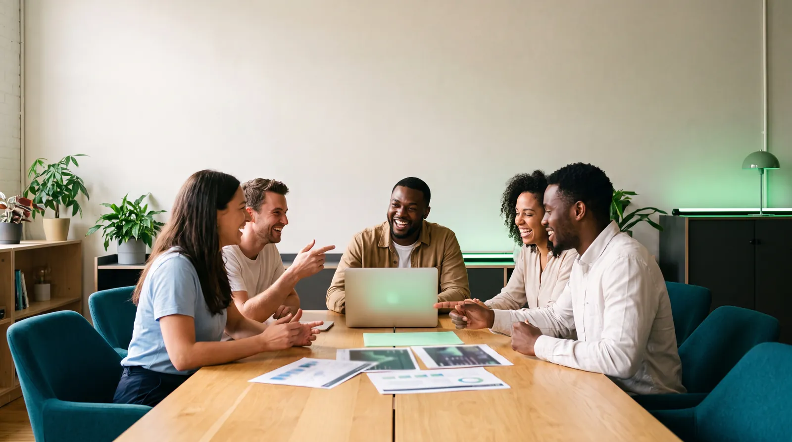 An agency team reviewing strong client results, converting leads under their own white-label brand
