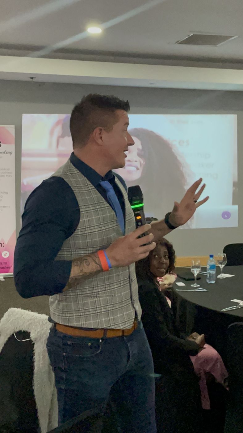 Bruce presenting to a room